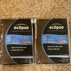 Eclipse Energy-Saving Brown Curtains